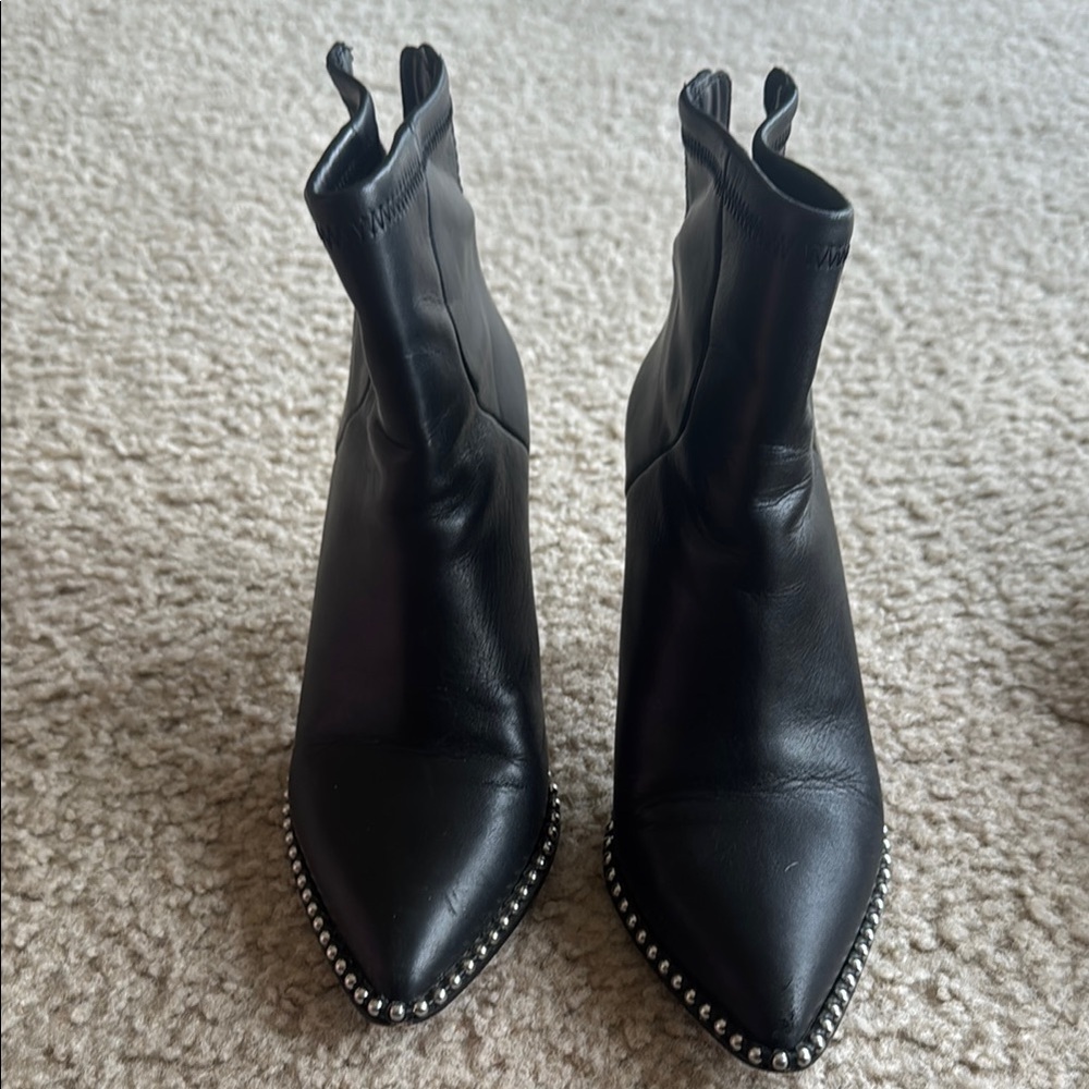 BCBGeneration Black Heeled Boots with Studded Detail